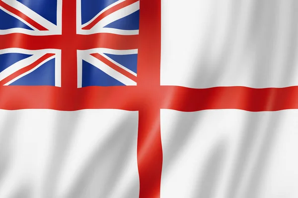 Witte Vaandrig Royal Navy Vlag Verenigd Koninkrijk Illustratie — Stockfoto