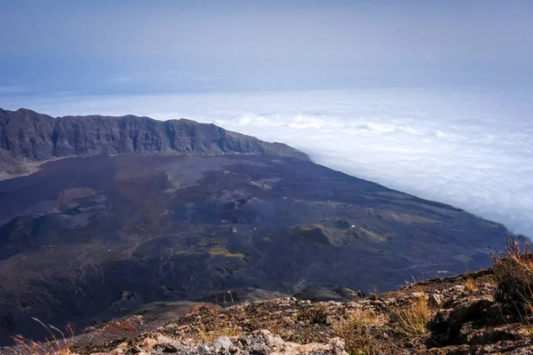 Cha Das Caldeiras Clouds View Pico Fogo Cape Verde Africa — Stock Photo, Image