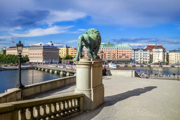 Estocolmo Suécia Julho 2017 Vista Cidade Gamla Stan Palácio Real — Fotografia de Stock