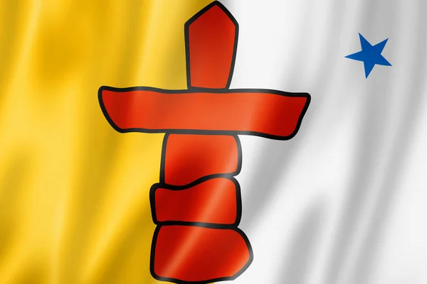 Народний Етнічний Прапор Нунавуту Північна Америка Ілюстрація — стокове фото