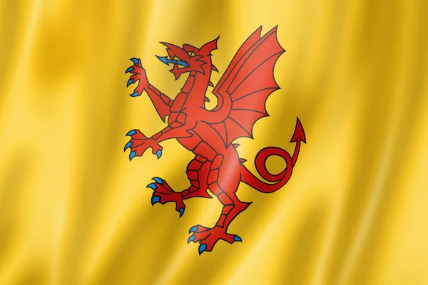 Somerset County Flag Velká Británie Mává Transparentní Sbírkou Ilustrace — Stock fotografie