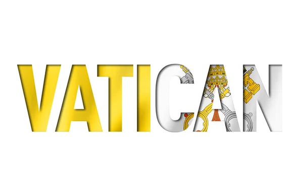 Cidade Vaticano Flag Text Font Símbolo Nacional Fundo — Fotografia de Stock