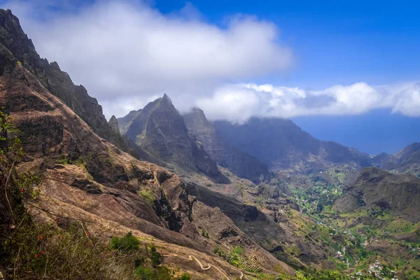 Santo Antao Adasındaki Paul Valley Manzarası Cape Verde Afrika — Stok fotoğraf