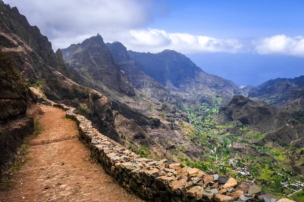 Paul Vadisi Santo Antao Adası Cape Verde Afrika Hava Yürüyüşü — Stok fotoğraf