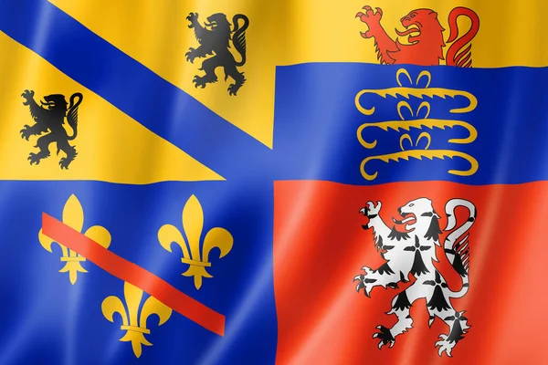 Ain County Flagga Frankrike Viftar Banner Samling Illustration — Stockfoto