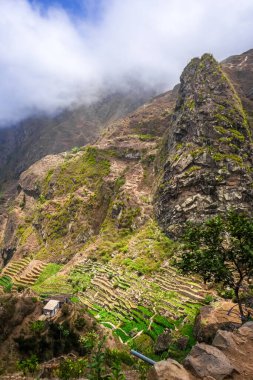 Santo Antao adasındaki Paul Valley manzarası, Cape Verde, Afrika