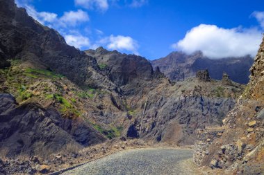Santo Antao adasındaki dağlar, Cape Verde, Afrika