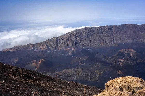 Cha Das Caldeiras Clouds View Pico Fogo Cape Verde Africa — Stock Photo, Image