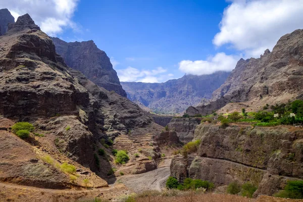 Santo Antao Adasındaki Dağlar Cape Verde Afrika — Stok fotoğraf