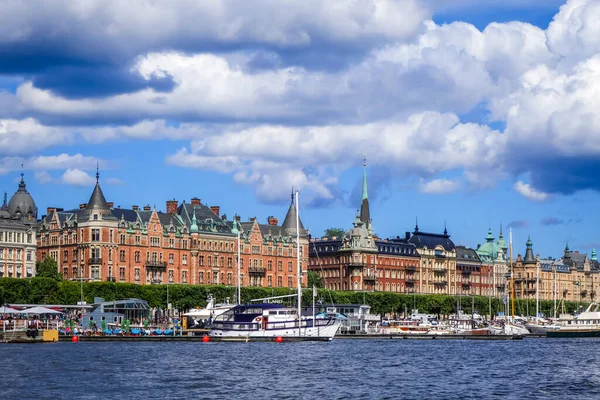 Estocolmo Suécia Julho 2017 Gamla Stan Cidade Cais — Fotografia de Stock