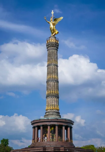 Golden Angel Statue Berlin Victory Column Germany — Stock Photo, Image