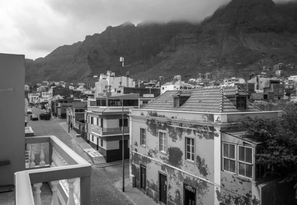 Ponta Sol Cape Verde 2018年8月11日 サンタオ島の街からの通りと山の景色 — ストック写真