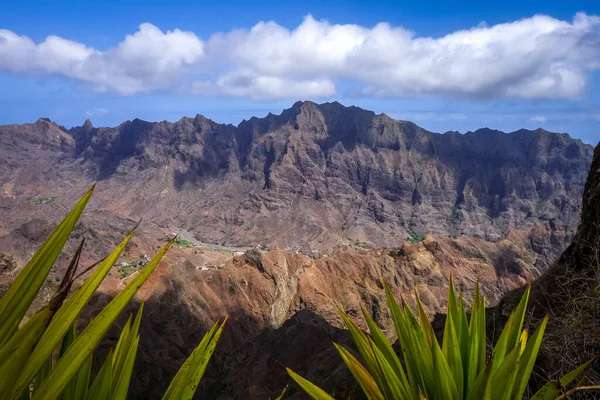 Gebirgslandschaft Panoramablick Auf Die Insel Santo Antao Kapverden Afrika — Stockfoto