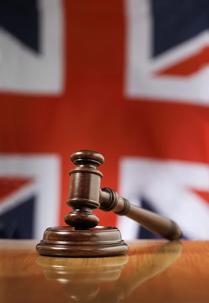 Gavel with UK flag Royalty Free Stock Photos