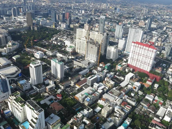 バンコク タイ王国 2017 都市景観に関するビュー バンコク中心部の建物の高高速道路 — ストック写真