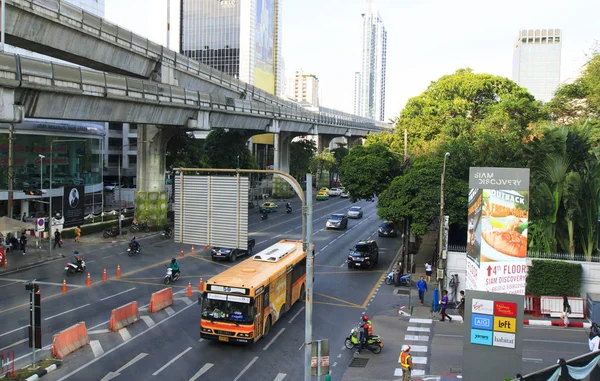 Bangkok Thailand Januar 2017 Der Straße Von Bangkok Traffic Und — Stockfoto