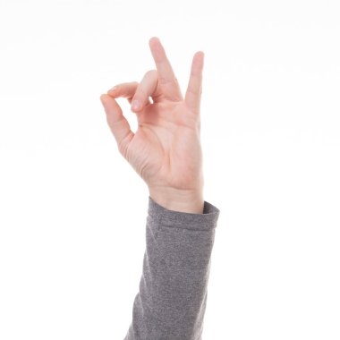 adam el işareti izole