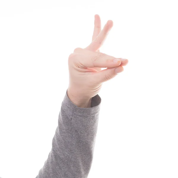 Man hand teken geïsoleerd — Stockfoto