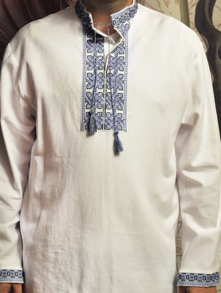 Traditional ukrainian man embroidery — Stock Photo, Image