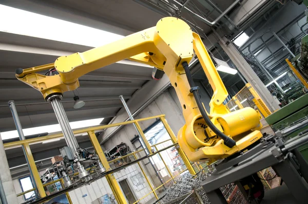 Промышленная автоматизация: автоматические линии и робототехника Стоковое Изображение
