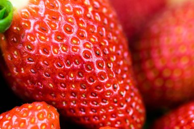 Çilek makro fotoğrafçılık.