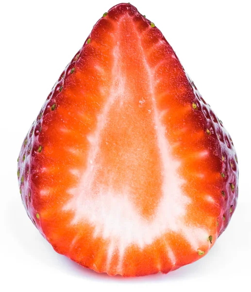 Strawberry slice isolated on white background — Stock Photo, Image