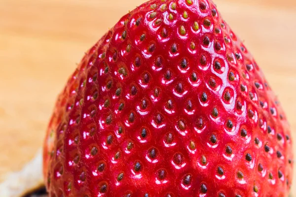 Macro photographie fraise . — Photo