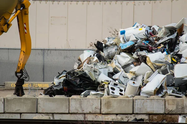 Metallrecycling Hof Reduzierung Des Recyclings — Stockfoto