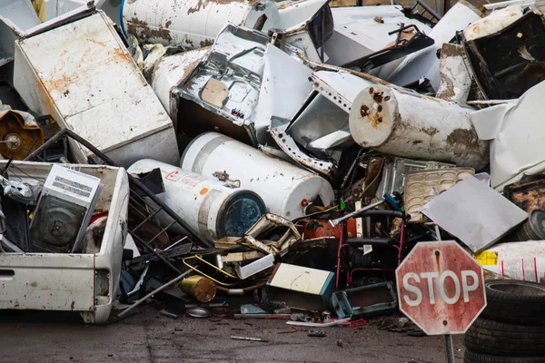 Sucata de metal Reciclagem Yard . — Fotografia de Stock