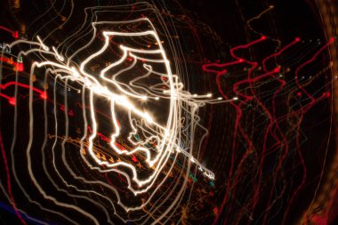 Şehir ışıkları soyut ışık yayılmayı