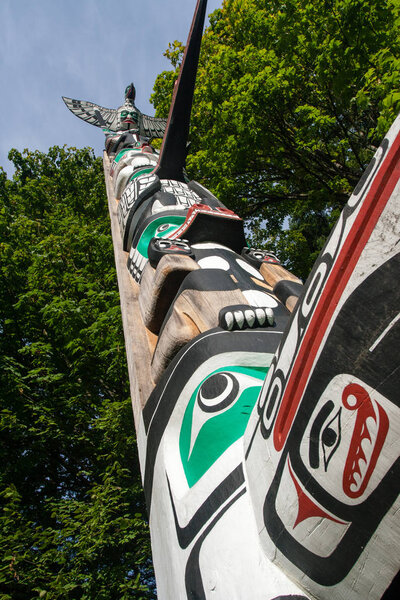 Totem pole is the cultural heritage of first nation people.