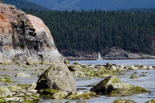 Côte de l'île Savary dans la belle Colombie-Britannique, Canada — Photo