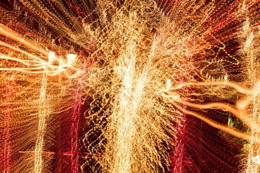 Uzun pozlama ışık spin bulanıklık.