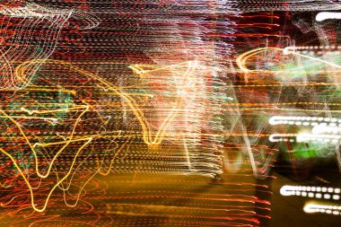 Derma sokak ışıkları dönüyor bulanıklık yayılmış