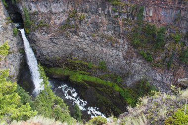 Spahats falls Wells gri il Park Clearwater British Columbia Kanada'da popüler bir turistik yer
