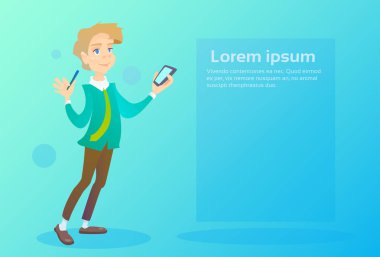Adam tutun hücre akıllı telefon 