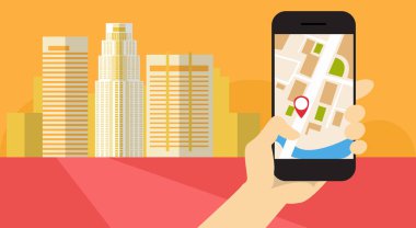 Online Gps navigasyon afiş