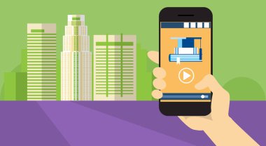 Online e-öğrenme eğitim afiş