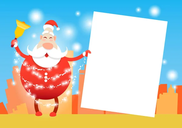 Noel Baba tutun afiş — Stok Vektör