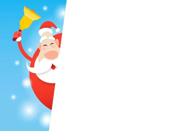 Papai Noel segurar bandeira —  Vetores de Stock