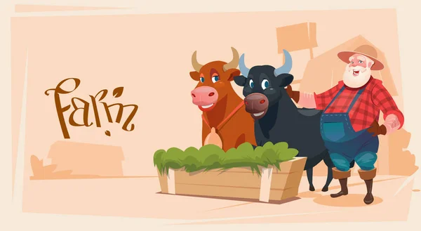 Animais Reprodutores de Agricultores — Vetor de Stock