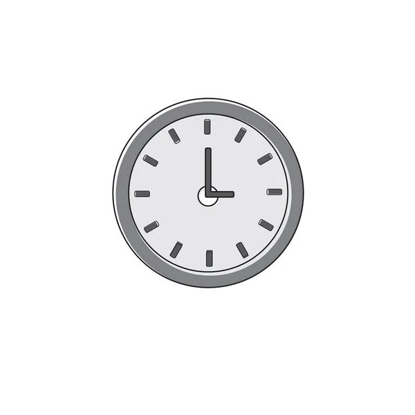 Hodiny času hodinky ikonu tenká čára — Stockový vektor