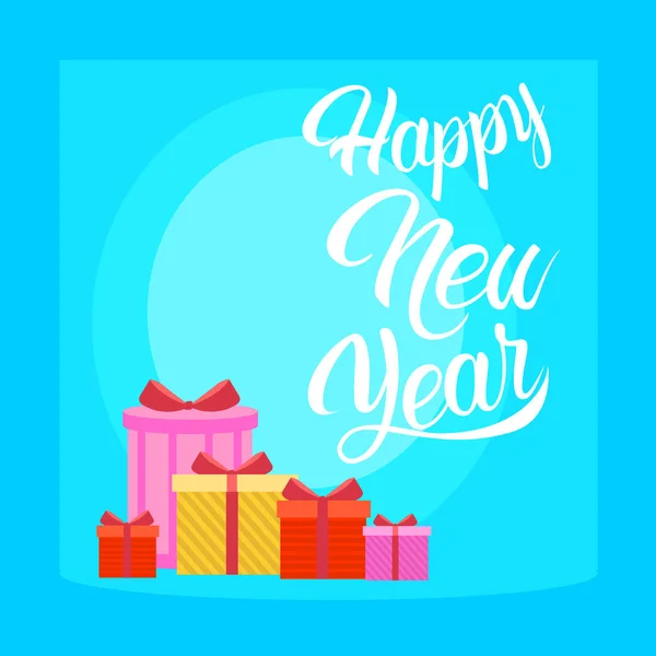 Šťastný nový rok a veselé dekorace Pozdrav Card oslava Banner — Stockový vektor