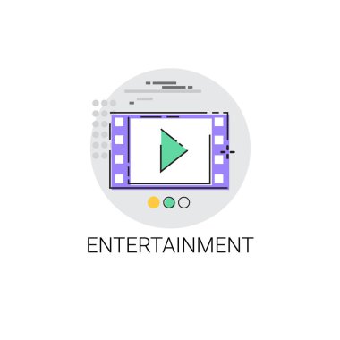 Video oynatıcı eğlence eğlence simgesi