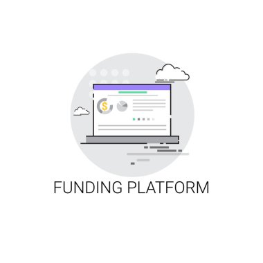 Crowdfunding iş platformu kavramı simge finansman