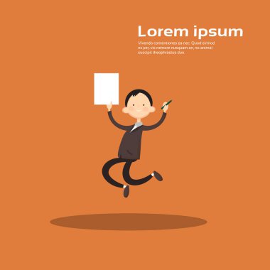 Başarılı iş adamı tutun sözleşme belgeyi imzala