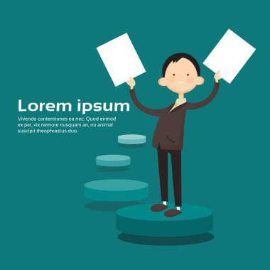 Başarılı iş adamı tutun sözleşme belgeyi imzala
