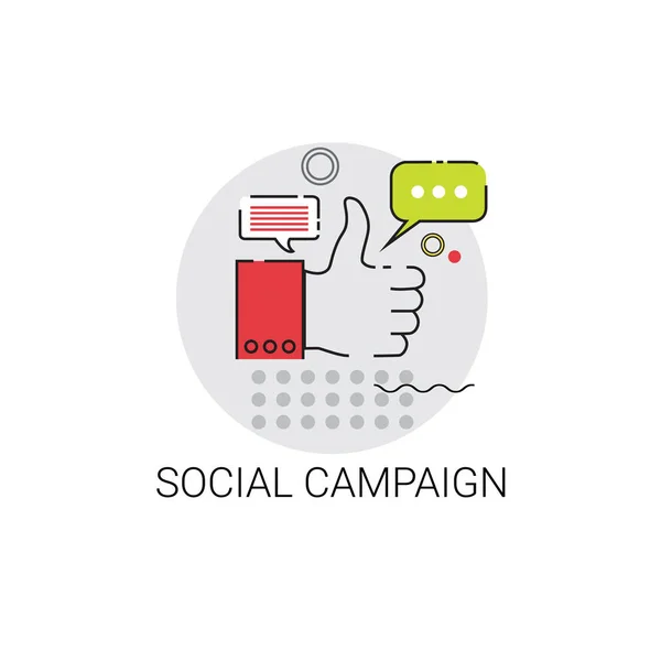 Social kampanj Management Business innehåll informationsikonen — Stock vektor