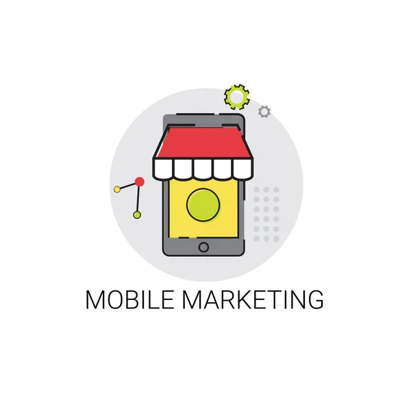 Mobile digitale Marketing Business Web-Ikone — Stockvektor
