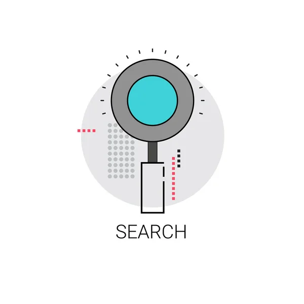 Magnifing Glass Search Цифрова інформаційна піктограма вмісту — стоковий вектор